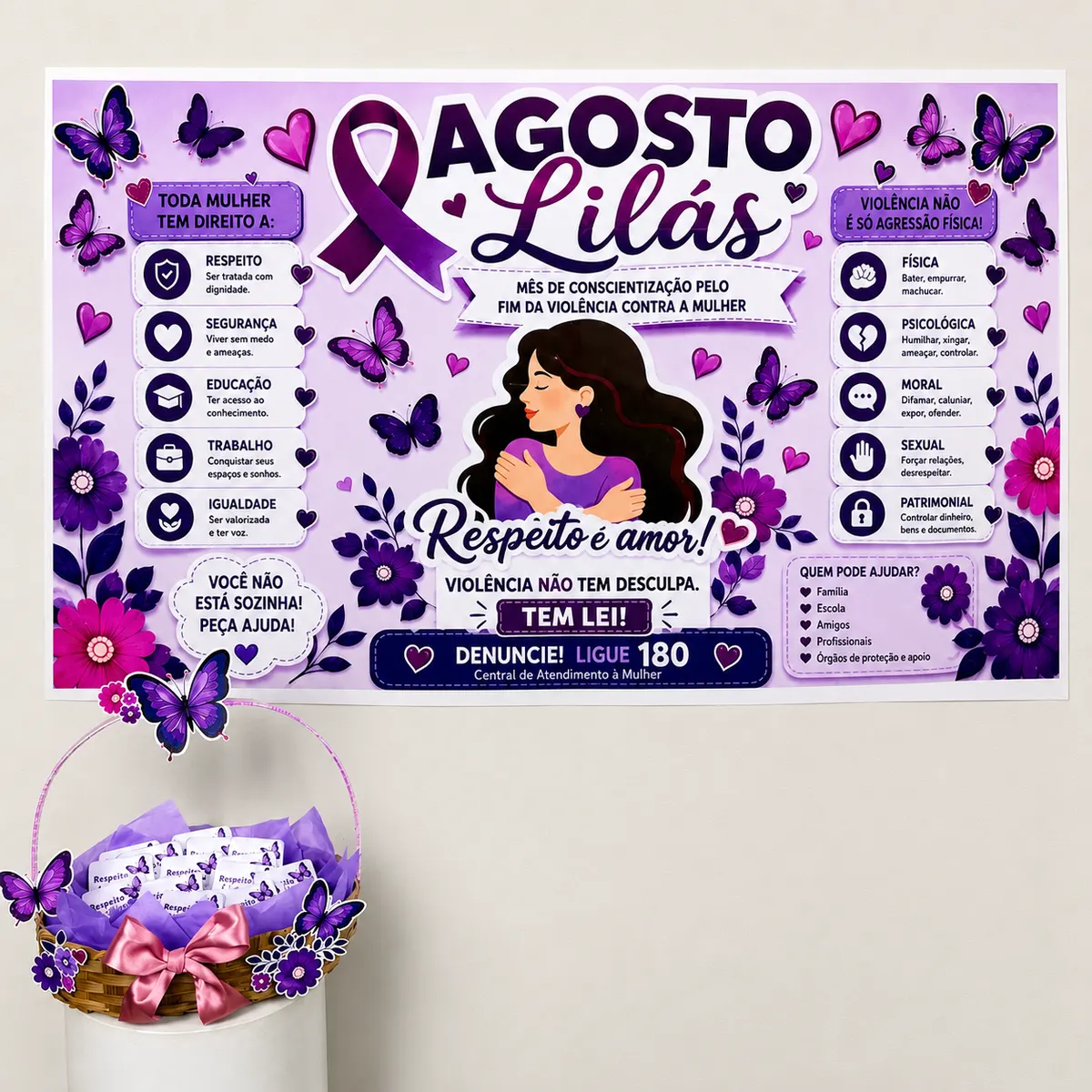 Imagem de Painel Agosto Lilás